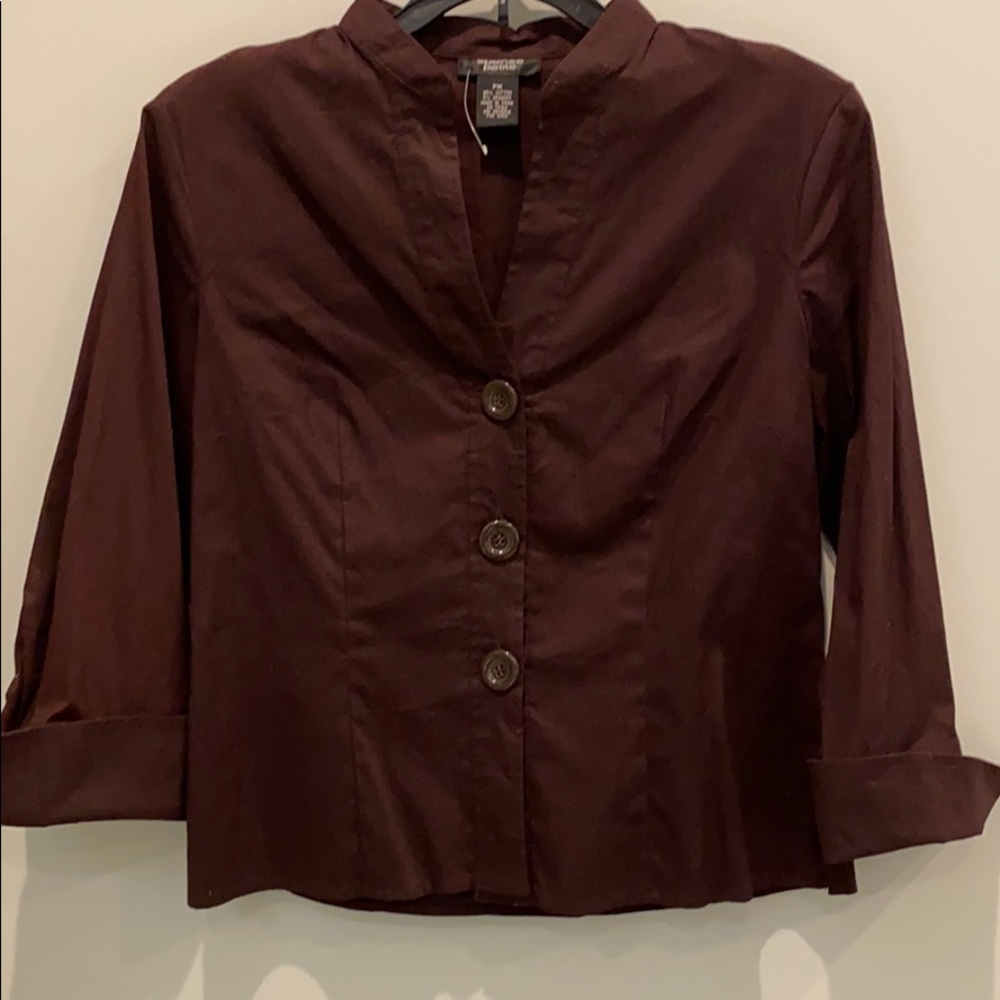 Spense Cocoa Brown Blouse-P/M NWOT